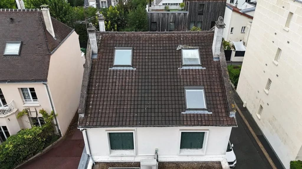 Toiture zinc avant rénovation Franconville 95130